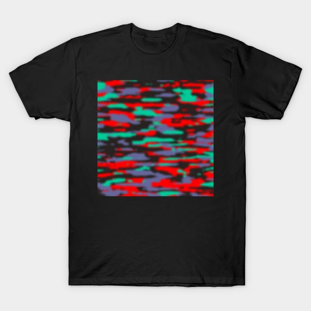 Red Aquarium Camouflage T-Shirt by Tshirtstory